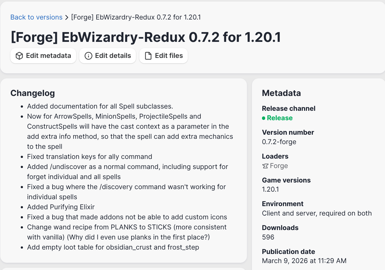 EBWR Mod's page on Modrinth