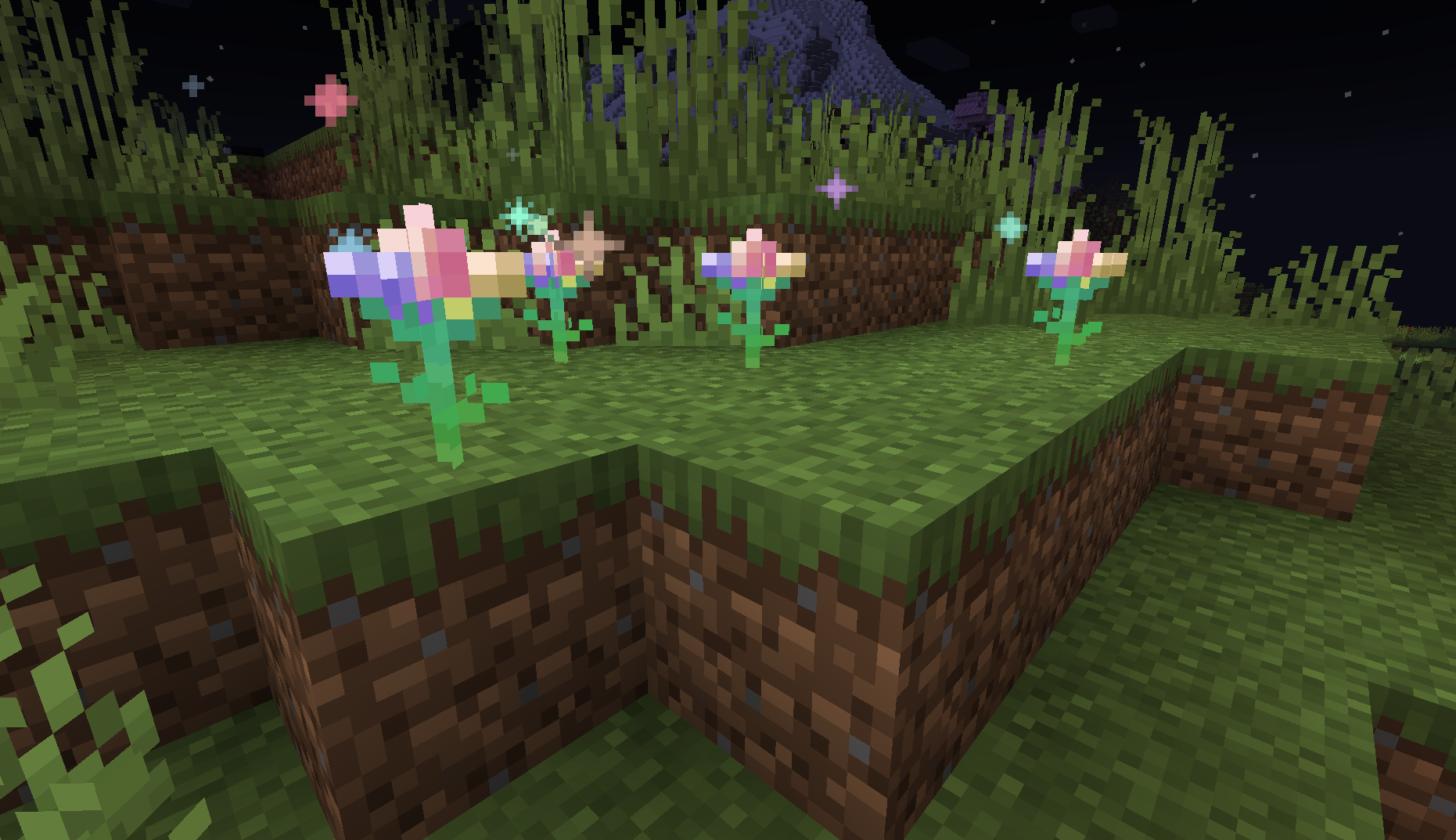 Crystal Flowers in the night